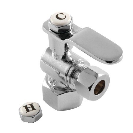 Kingston Brass CA4310CP 1/2" FIP x 3/8" O.D. Comp Angle Stop Valve, Polished Chrome CA4310CP